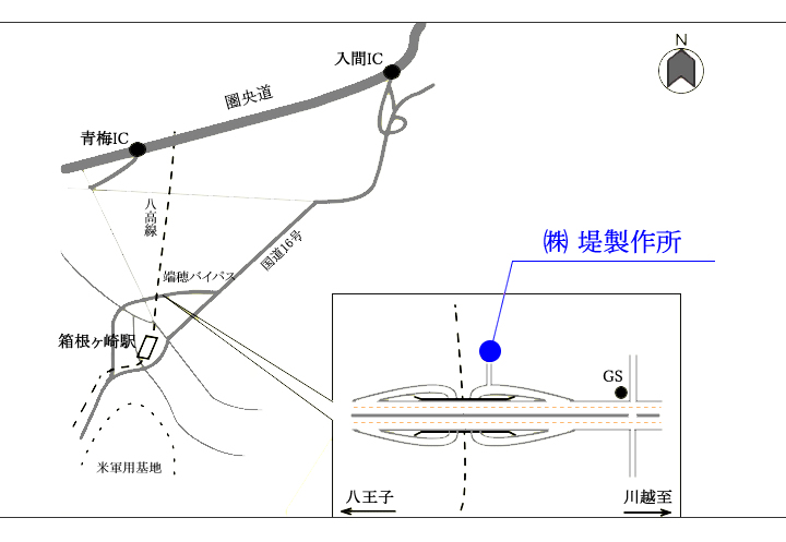 堤製作所,アクセスマップ,地図